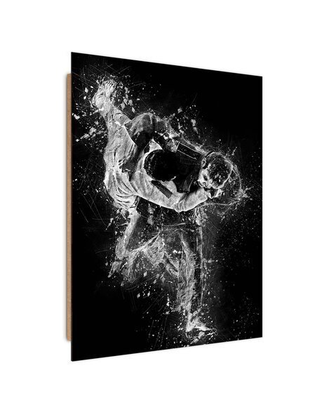 Tableau Fighting Judo 2 imprimé sur bois