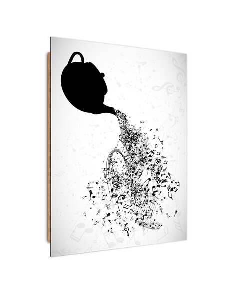 Tableau Musical Tea imprimé sur bois