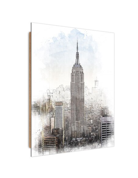 Tableau the Empire State Building imprimé sur bois