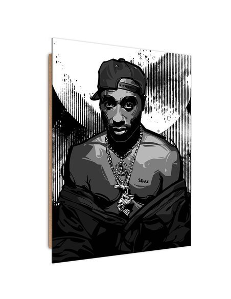 Tableau King Rap imprimé sur bois