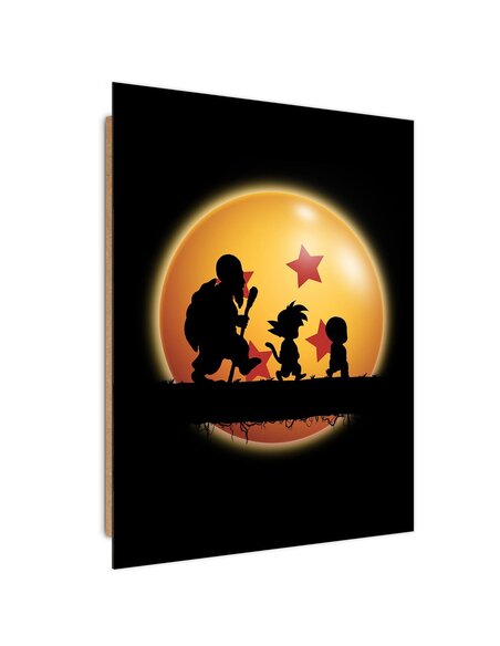 Tableau three wanderers Manga imprimé sur bois