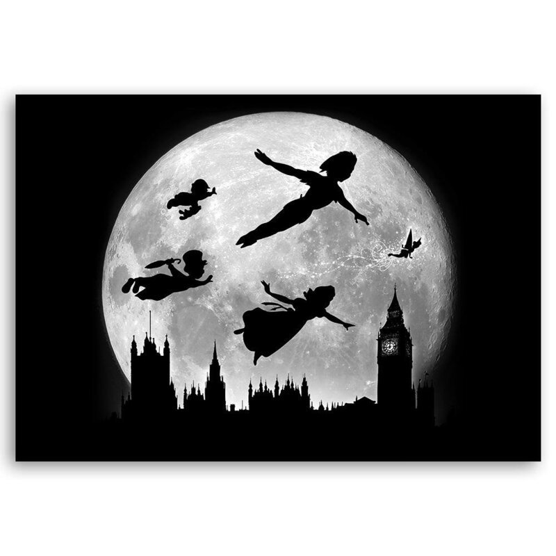 Tableau Escape to Neverland imprimé sur bois