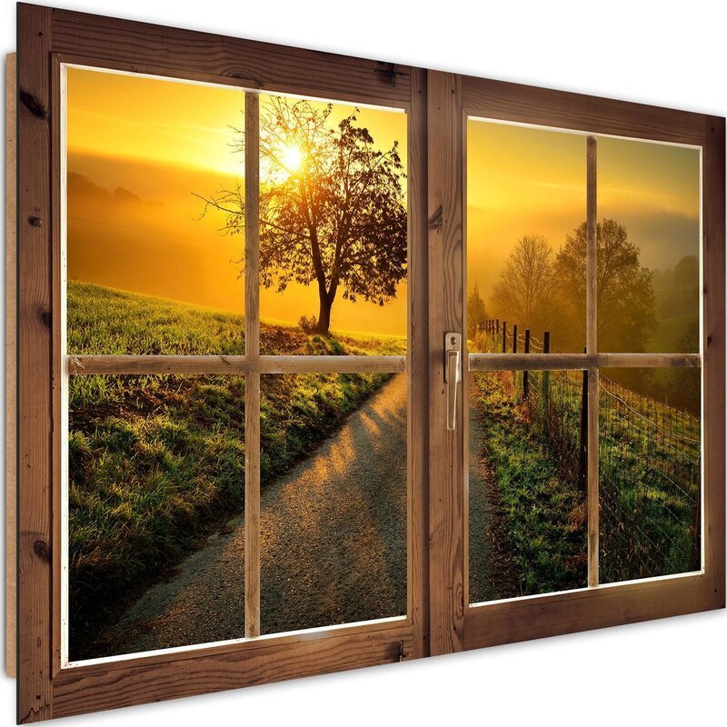 Tableau the road to the west imprimé sur bois