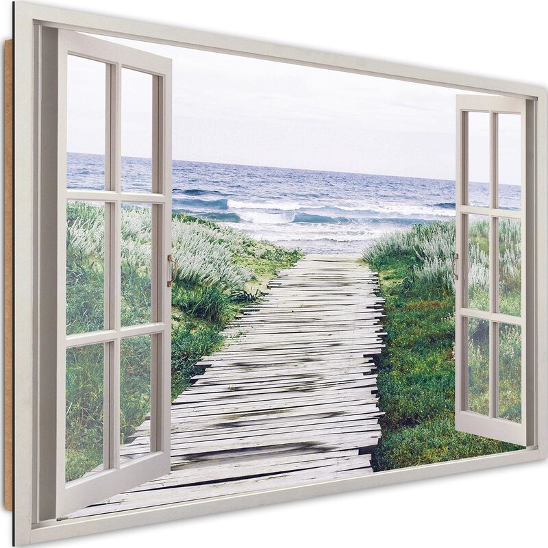 Tableau descent to the beach 2 imprimé sur bois