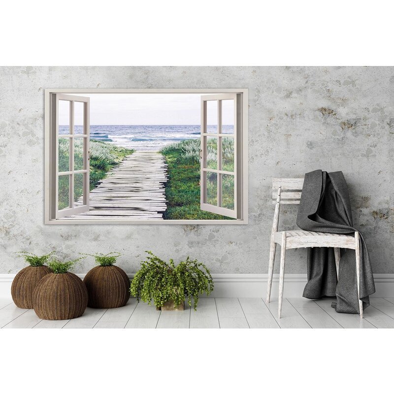 Tableau descent to the beach 2 imprimé sur bois