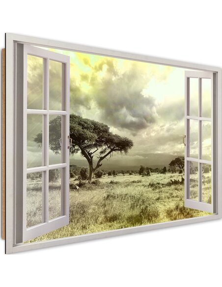 Tableau savanna imprimé sur bois