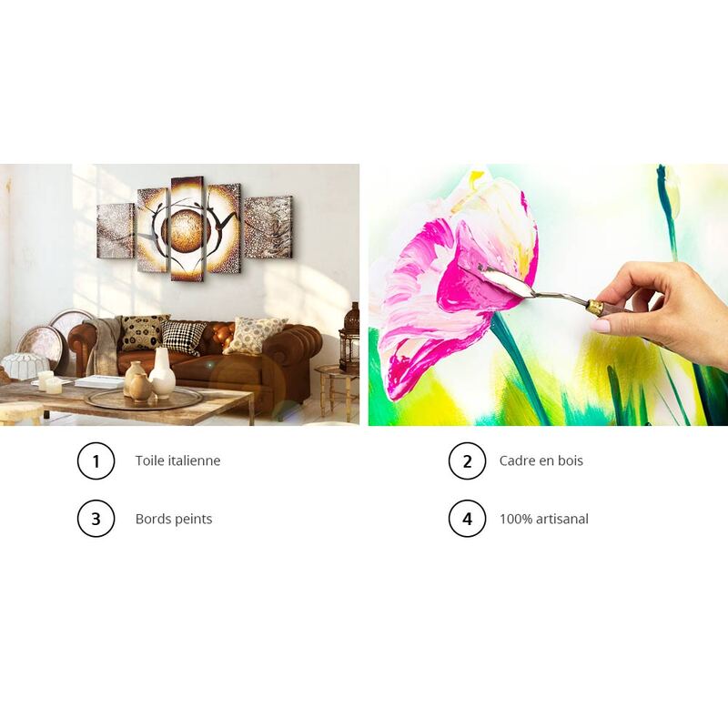 Peinture sur toile ORCHIDEE BLANCHE