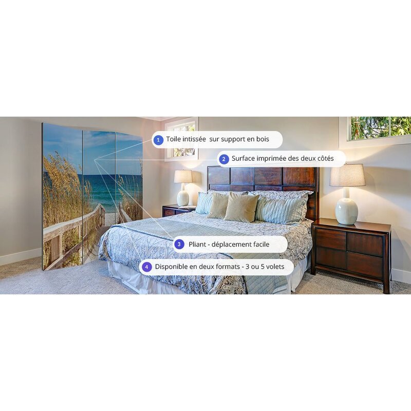 Paravent 3 volets METAL ALLIANCE