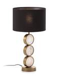 Lampe de Table sans abat-jour 13x13x43 Marbre Blanc/Métal Doré
