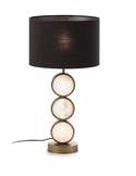 Lampe de Table sans abat-jour 13x13x43 Marbre Blanc/Métal Doré