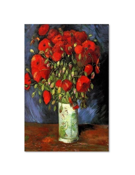 Tableau Reproduction Picture Of V. Van Gogh - Vase With Red Poppies