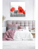 Tableau Red Poppies In Gray