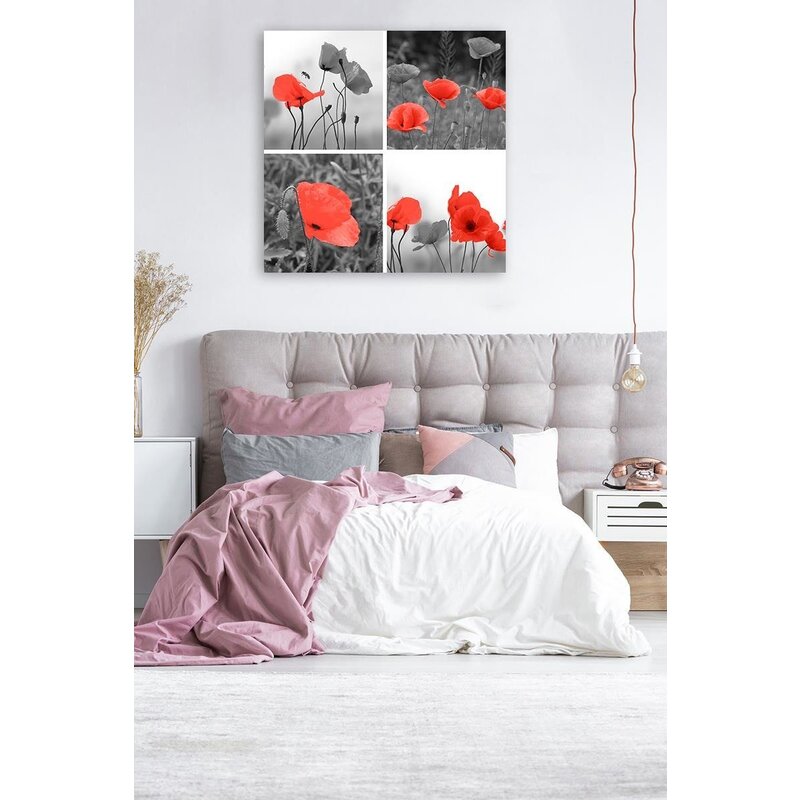 Tableau A Set Of Red Poppies
