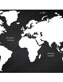 Détail de la carte du monde avec océans Atlantique et Indien