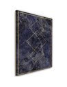 Tableau carrés d'or bleu, encadré d'un filet doré