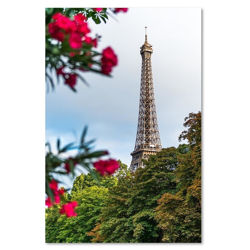 Tableau Eiffel Tower And Flower