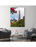 Tableau Eiffel Tower And Flower