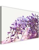 Tableau fleurs de glycine lilas sur toile intissée
