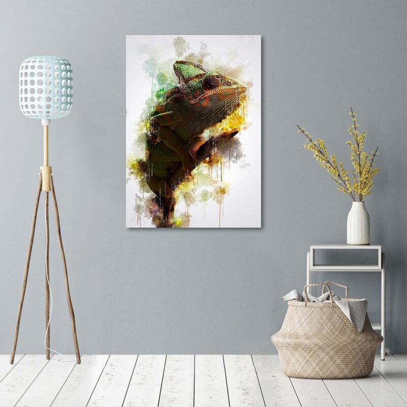 Tableau A Chameleon On A Branch