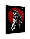 Tableau Metal Gear Big Boss sur fond noir et disque rouge