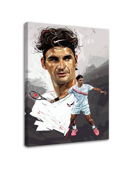 Tableau Tennis Champion Portrait