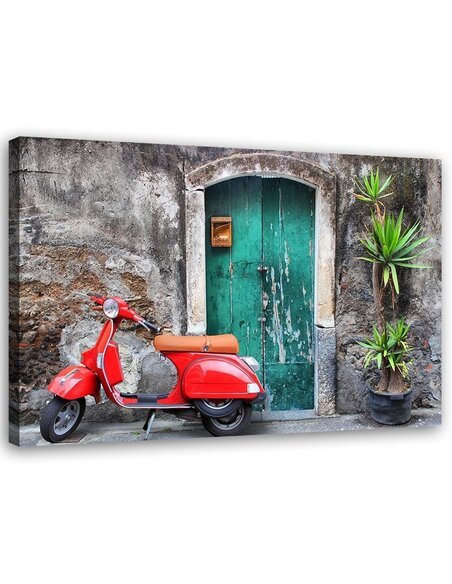 Tableau Doors And Red Scooter