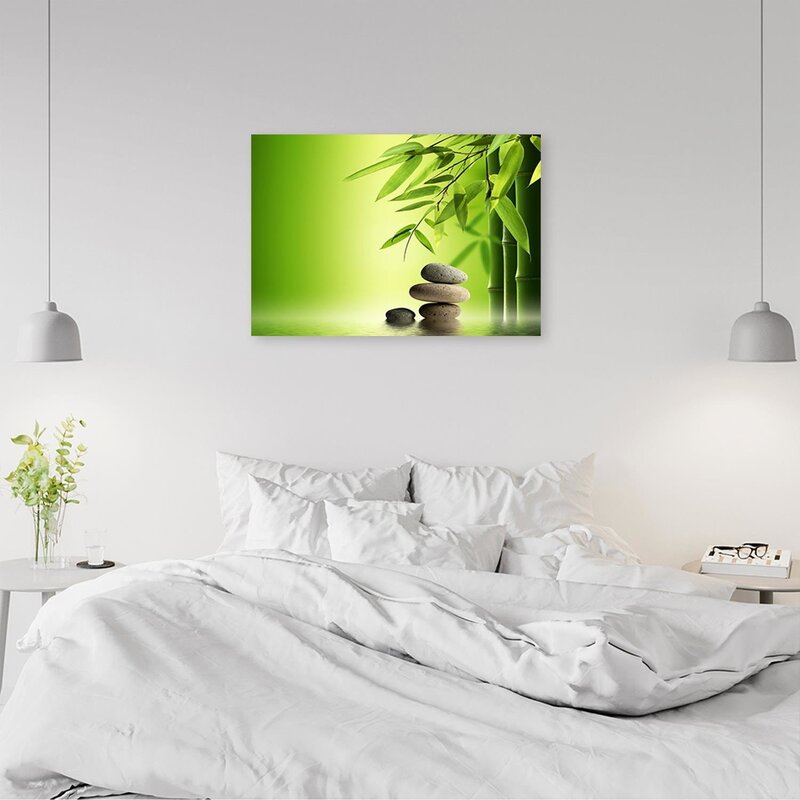 Tableau Green Bamboo And Zen Stones