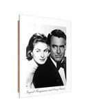 Tableau bois Ingrid Bergman and Cary Grant