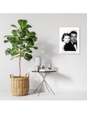 Tableau bois Ingrid Bergman and Cary Grant