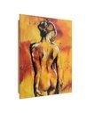 Tableau bois nude woman