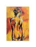 Tableau bois nude woman