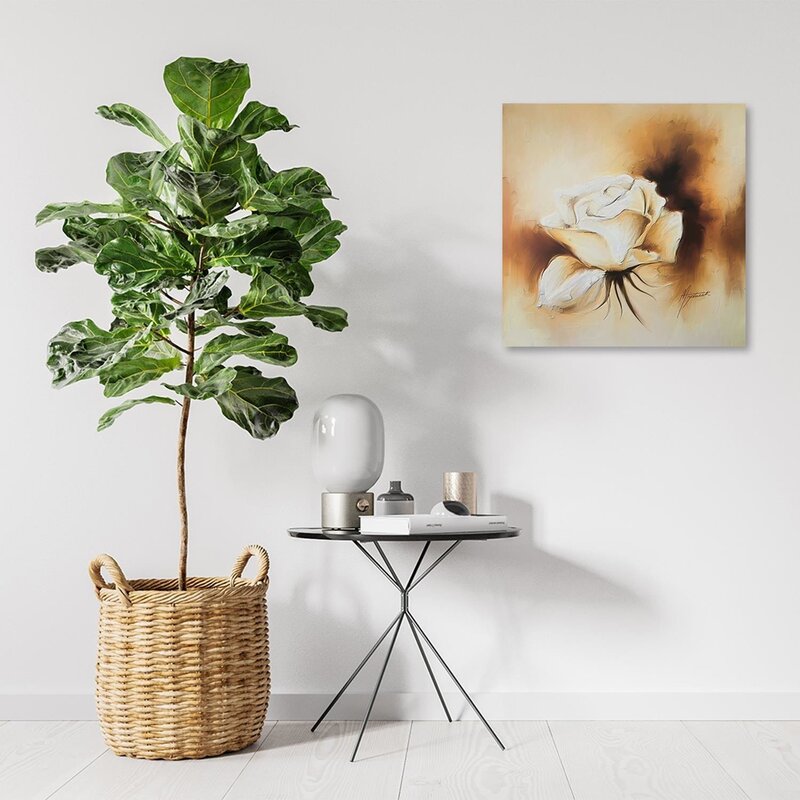 Tableau bois Rose beige