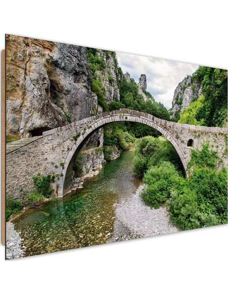 Tableau bois Old stone bridge