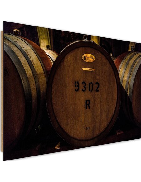 Tableau bois wine barrels