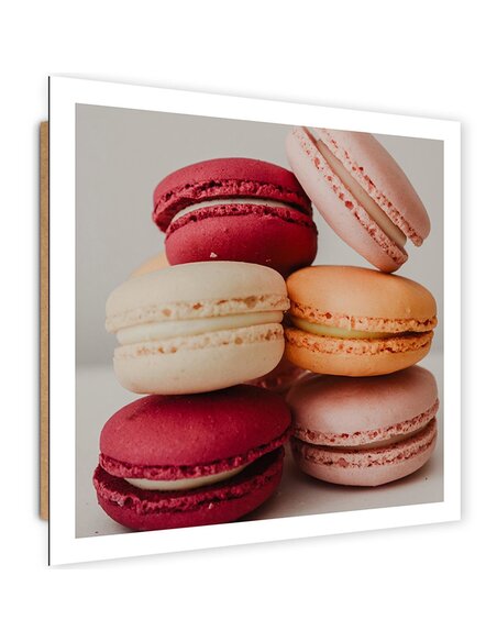 Tableau bois colorful macaroons