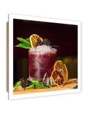 Tableau bois Red drink and lemon slices