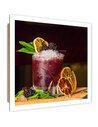 Tableau bois Red drink and lemon slices