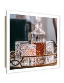 Tableau bois whiskey decanter