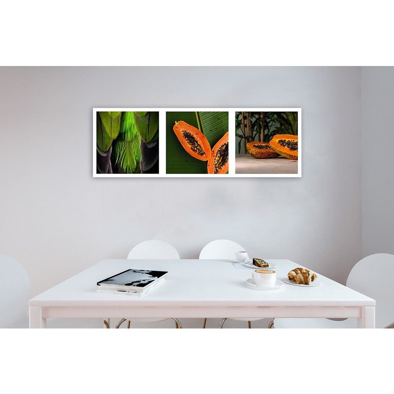 Tableau bois Juicy papaya