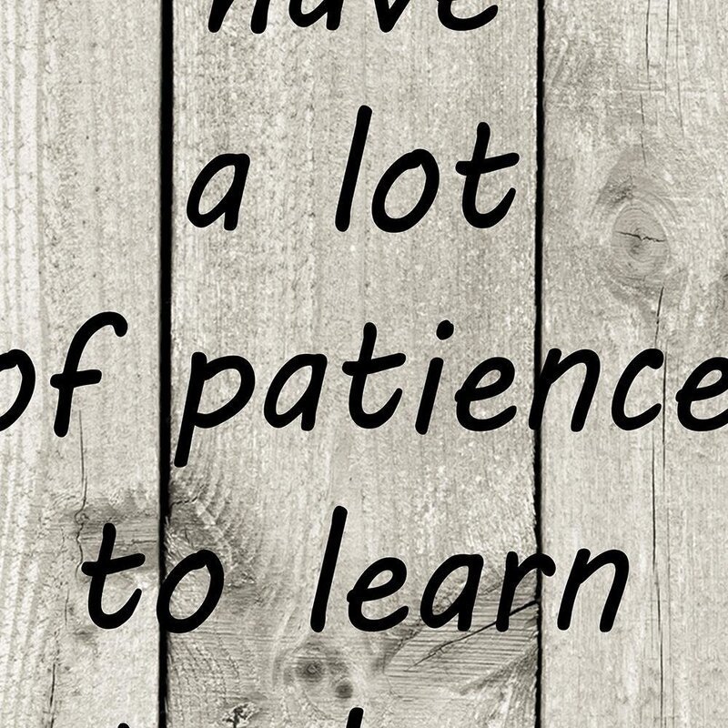 Tableau bois Operative part of patience