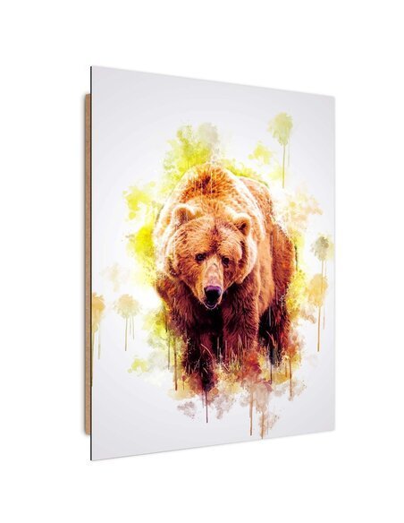 Tableau bois Bear