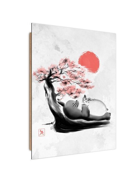 Tableau bois Sleeping friends