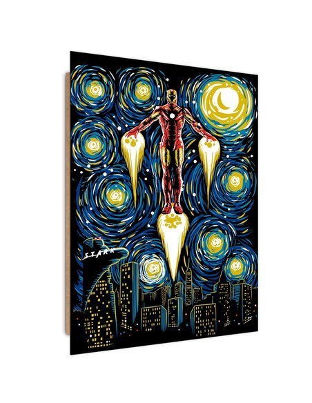 Tableau bois Iron Man
