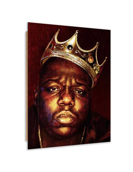 Tableau bois star rapper portrait