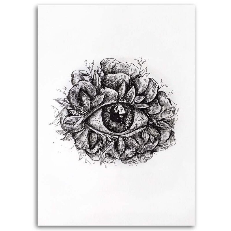 Tableau bois eye abstraction