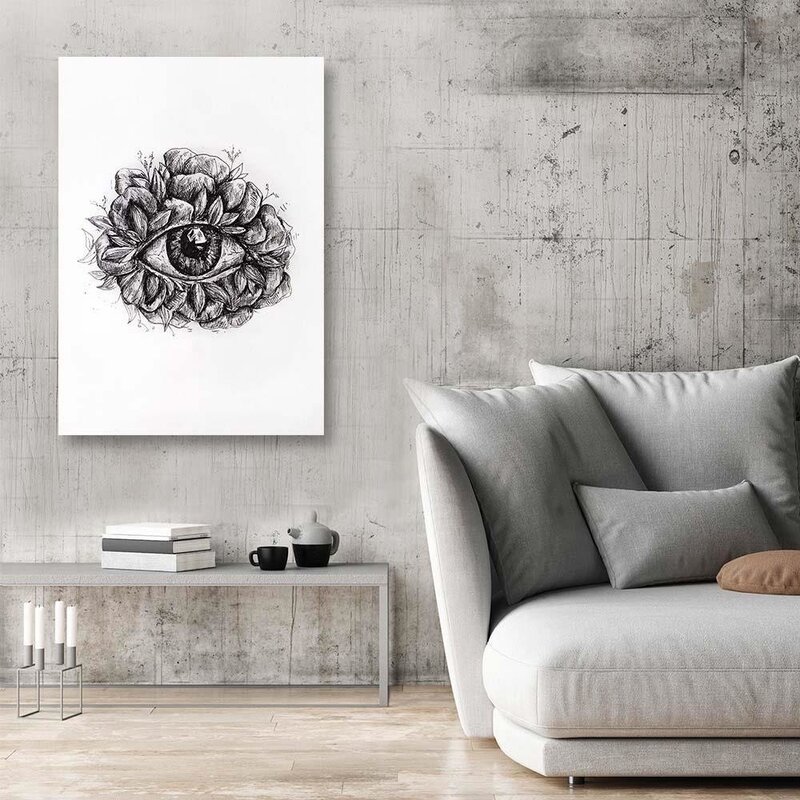 Tableau bois eye abstraction