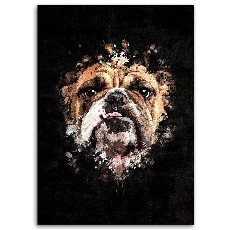 Tableau bois English Bulldog