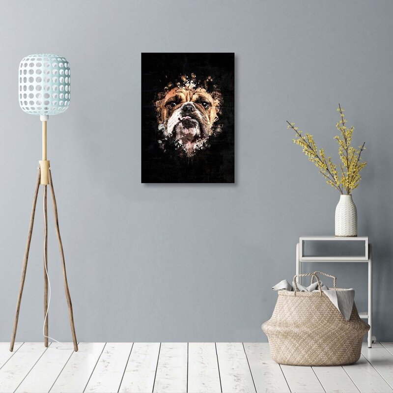Tableau bois English Bulldog