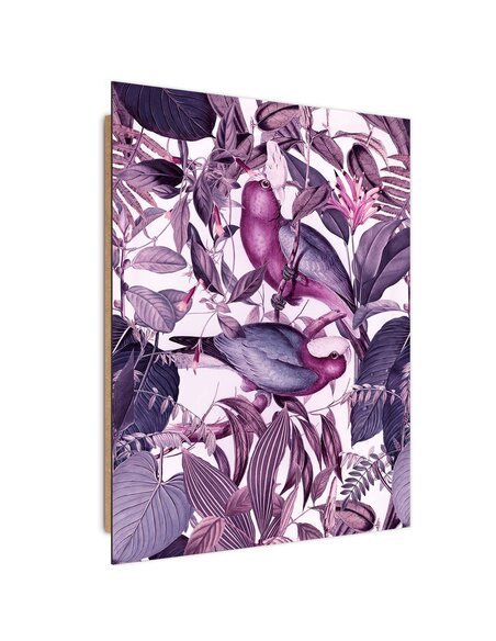 Tableau bois Purple Parrot