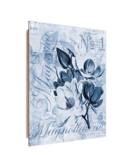 Tableau bois Magnolia flower